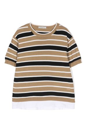 Stripe-pattern knitted T-shirt PAOLO PECORA KIDS | PP3268BEIGE